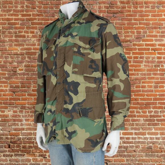 80s Camo Military Jacket S: Urban-Ready, Tactical Trend - Picture 1 of 7